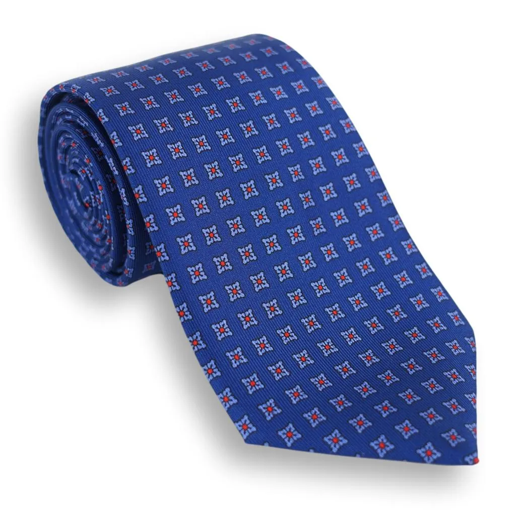 Classic Square Neat Motif Silk Tie sold by The Andover Shop
