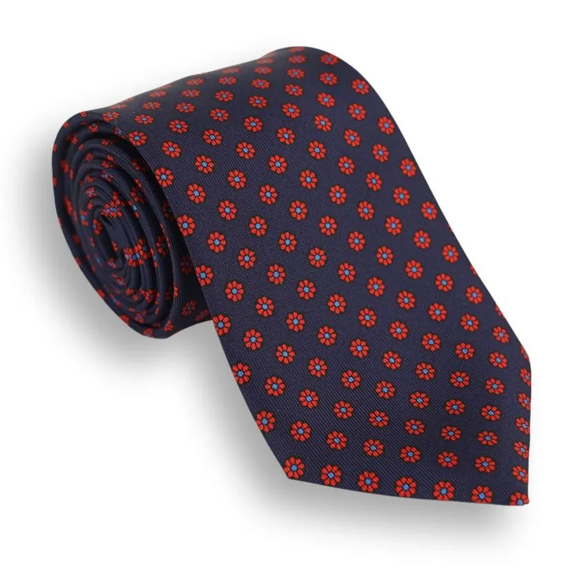 Large Flower Motif Silk Tie sold by The Andover Shop product image thumbnail 2