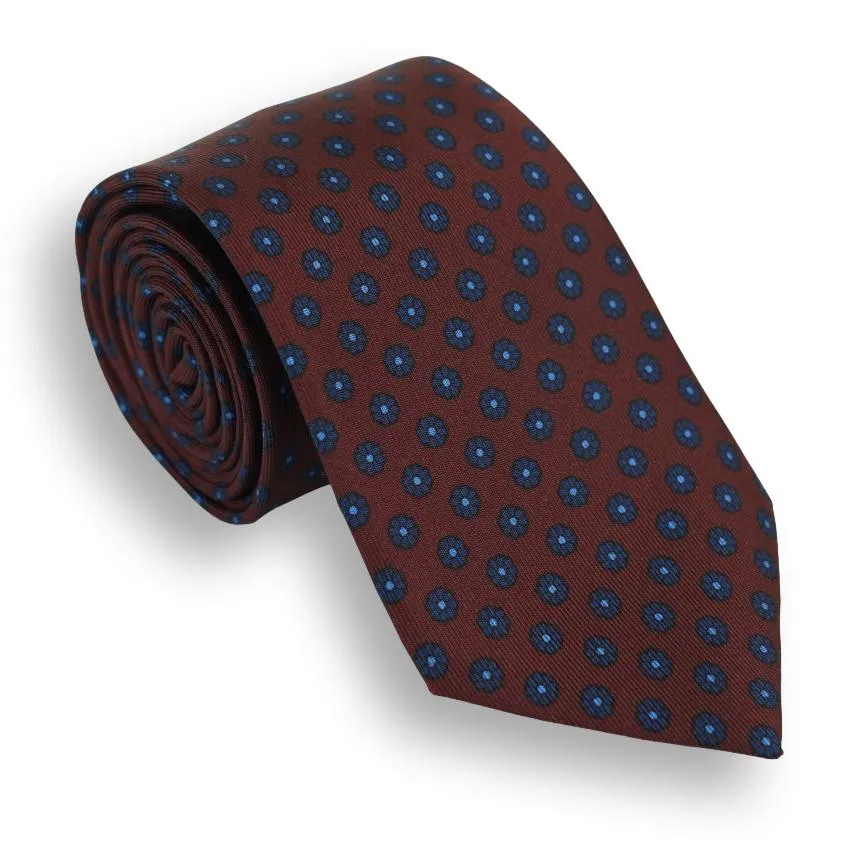 Large Flower Motif Silk Tie sold by The Andover Shop