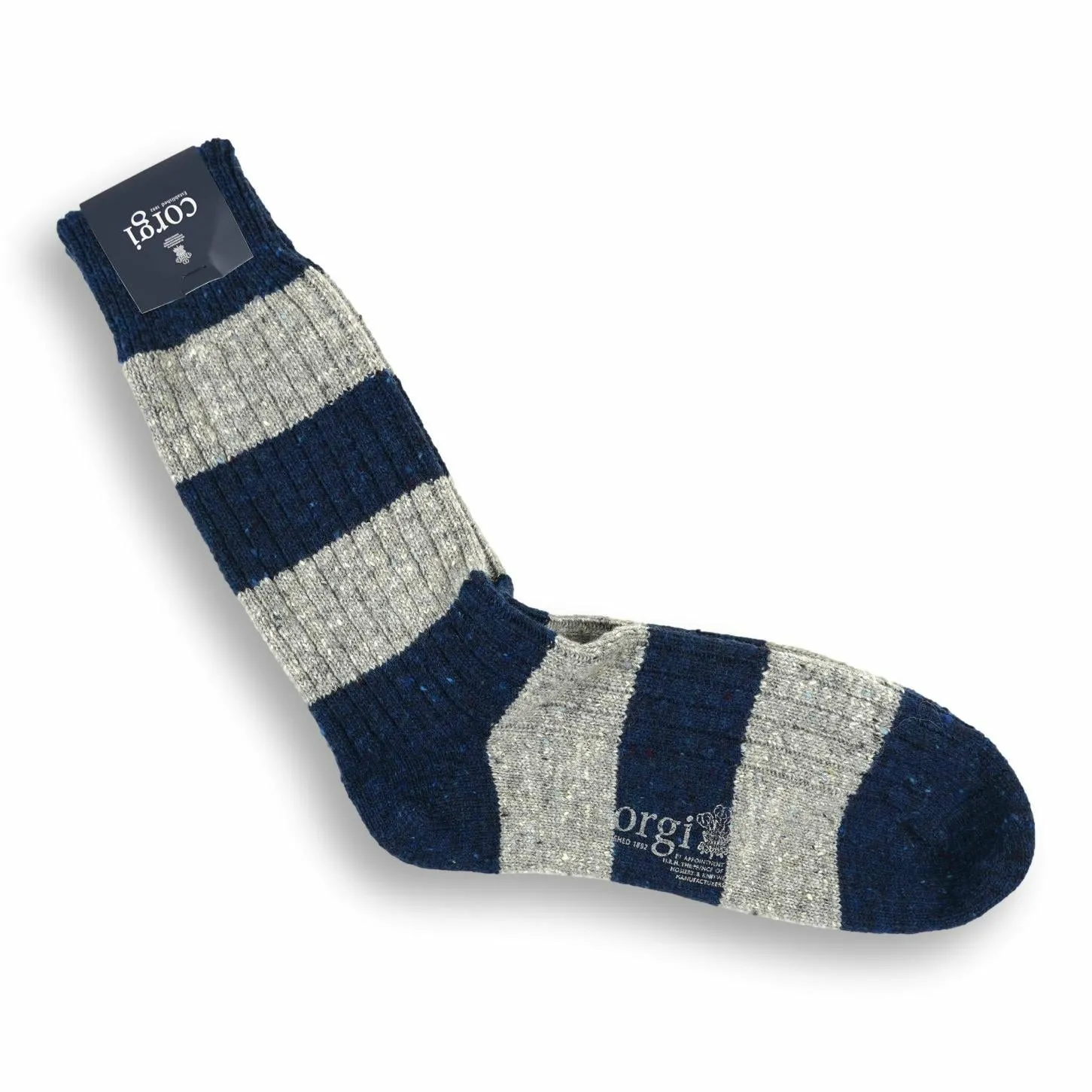 Rugby Stripe Donegal Wool Sock sold by The Andover Shop
