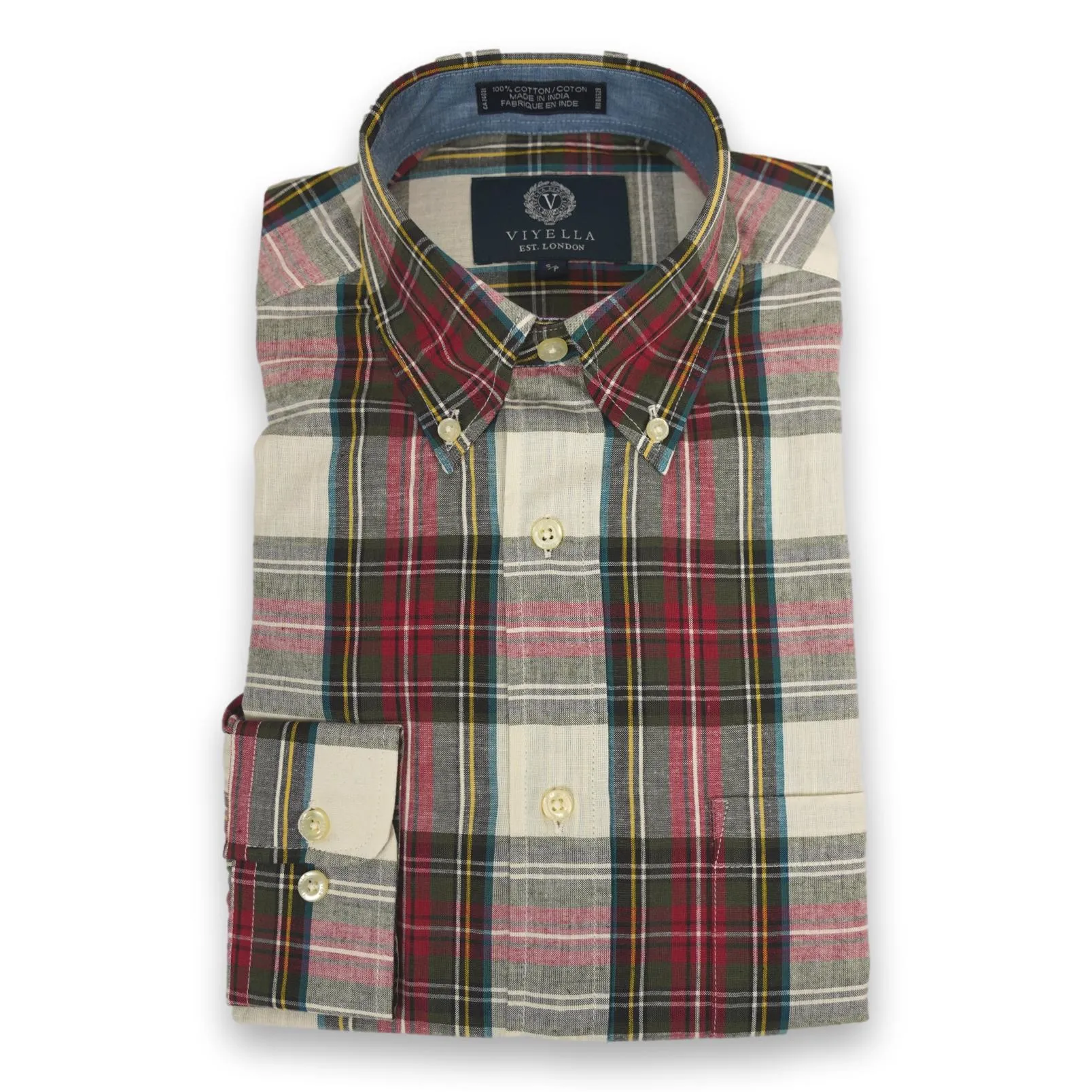 Viyella 100% Cotton Madras Sport Shirt sold by The Andover Shop product image thumbnail 2