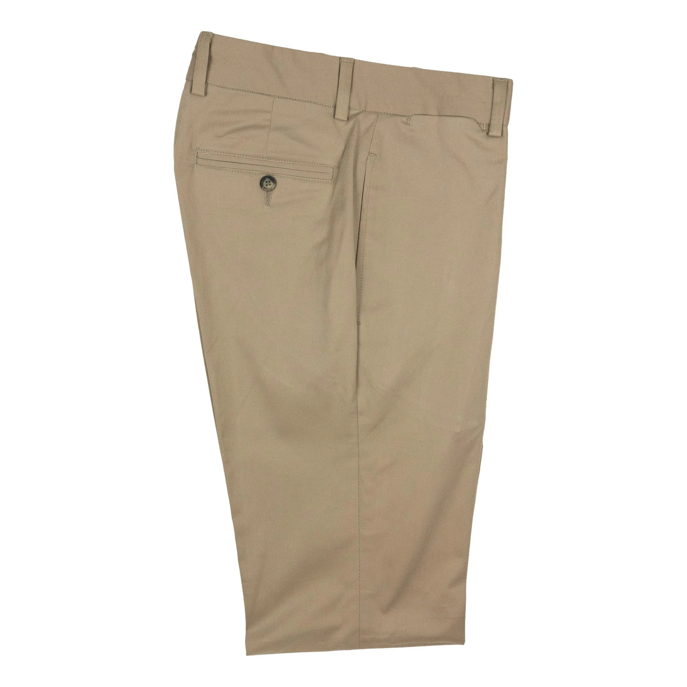 Cotton Khaki Twill Plain Front Trouser sold by The Andover Shop product image thumbnail 2