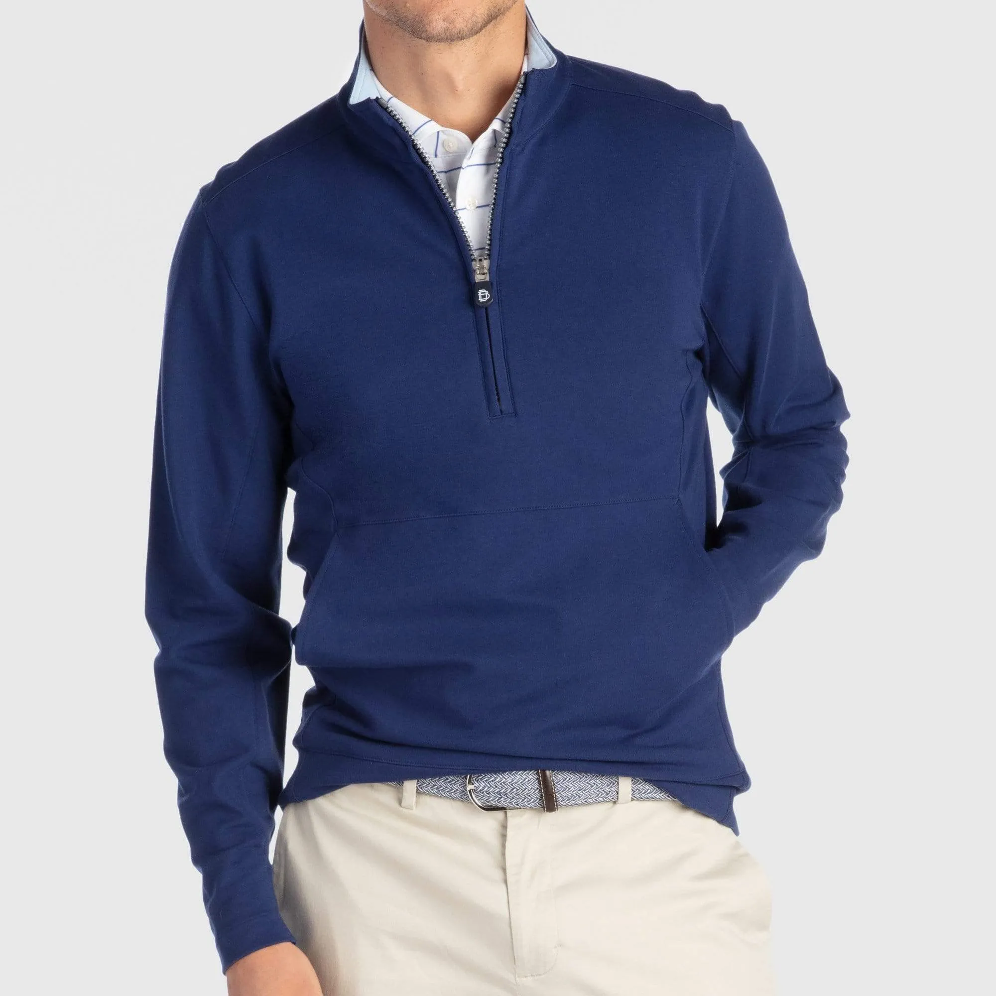 Russell 1/4 Zip Pima Cotton Sweater sold by The Andover Shop