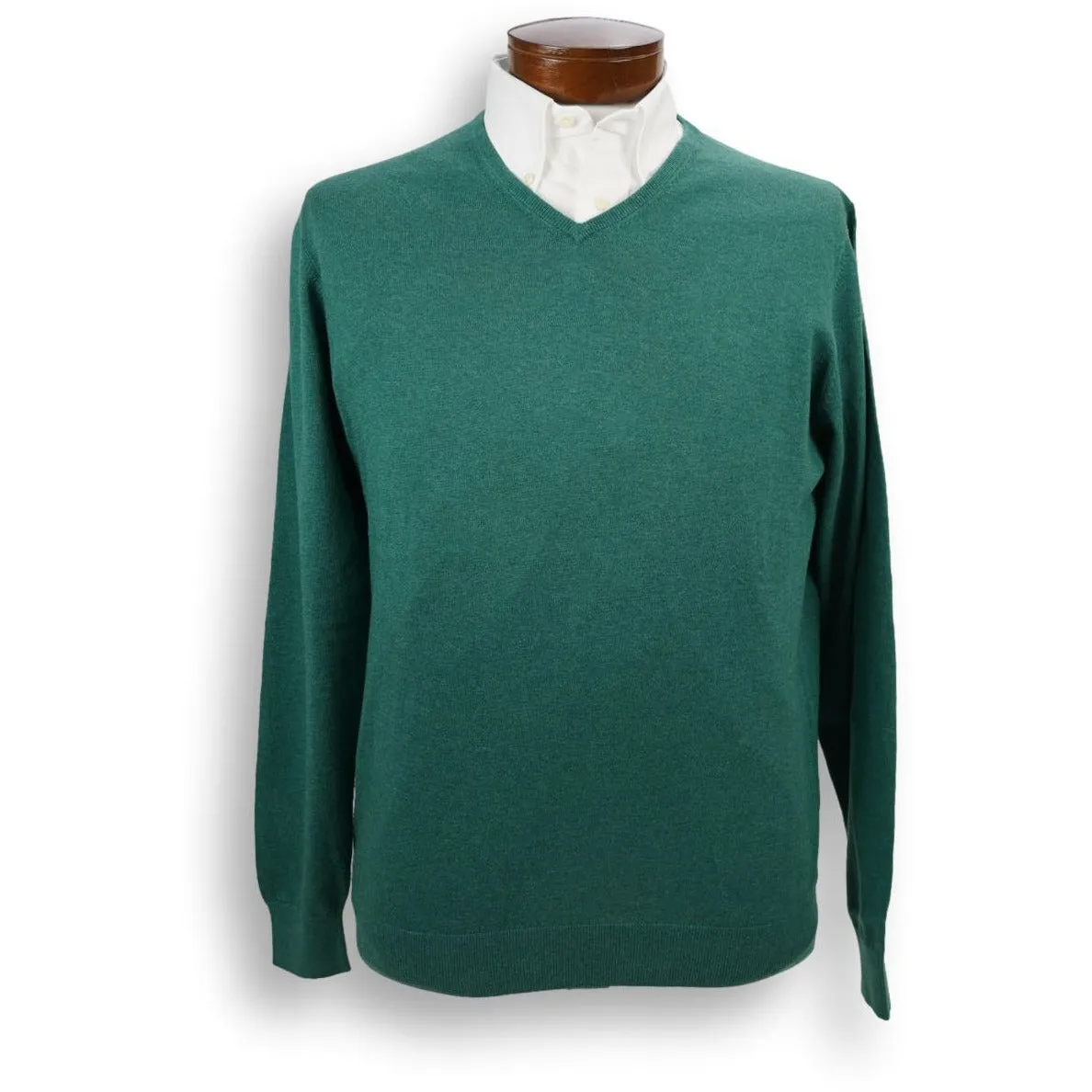 Cotton, Silk, and Cashmere Blend V-Neck Sweater sold by The Andover Shop