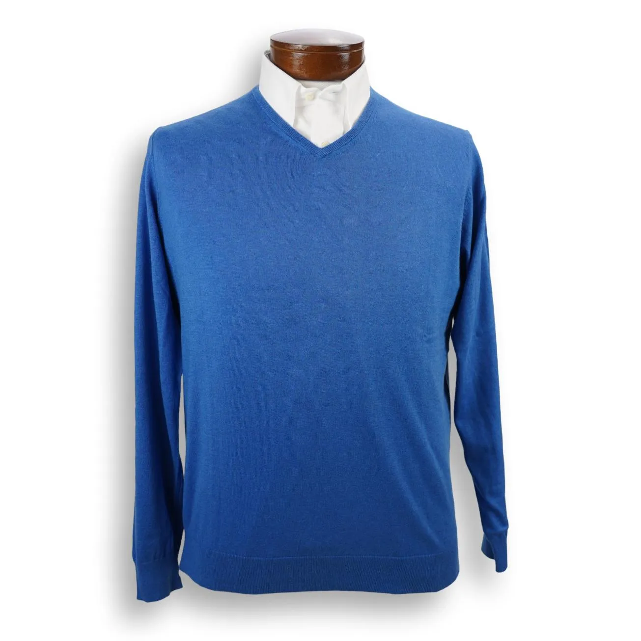 Cotton, Silk, and Cashmere Blend V-Neck Sweater sold by The Andover Shop product image thumbnail 2