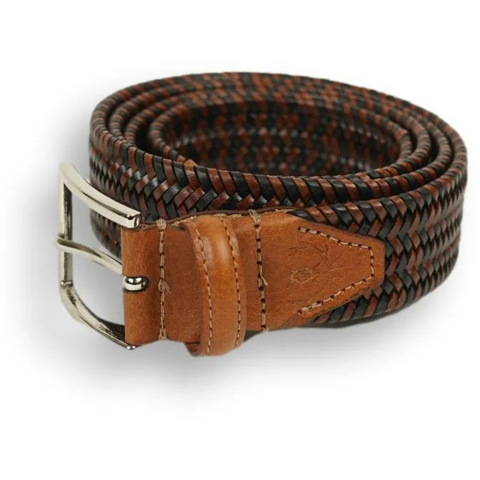 Lexington Braided Leather Stretch Belt sold by The Andover Shop
