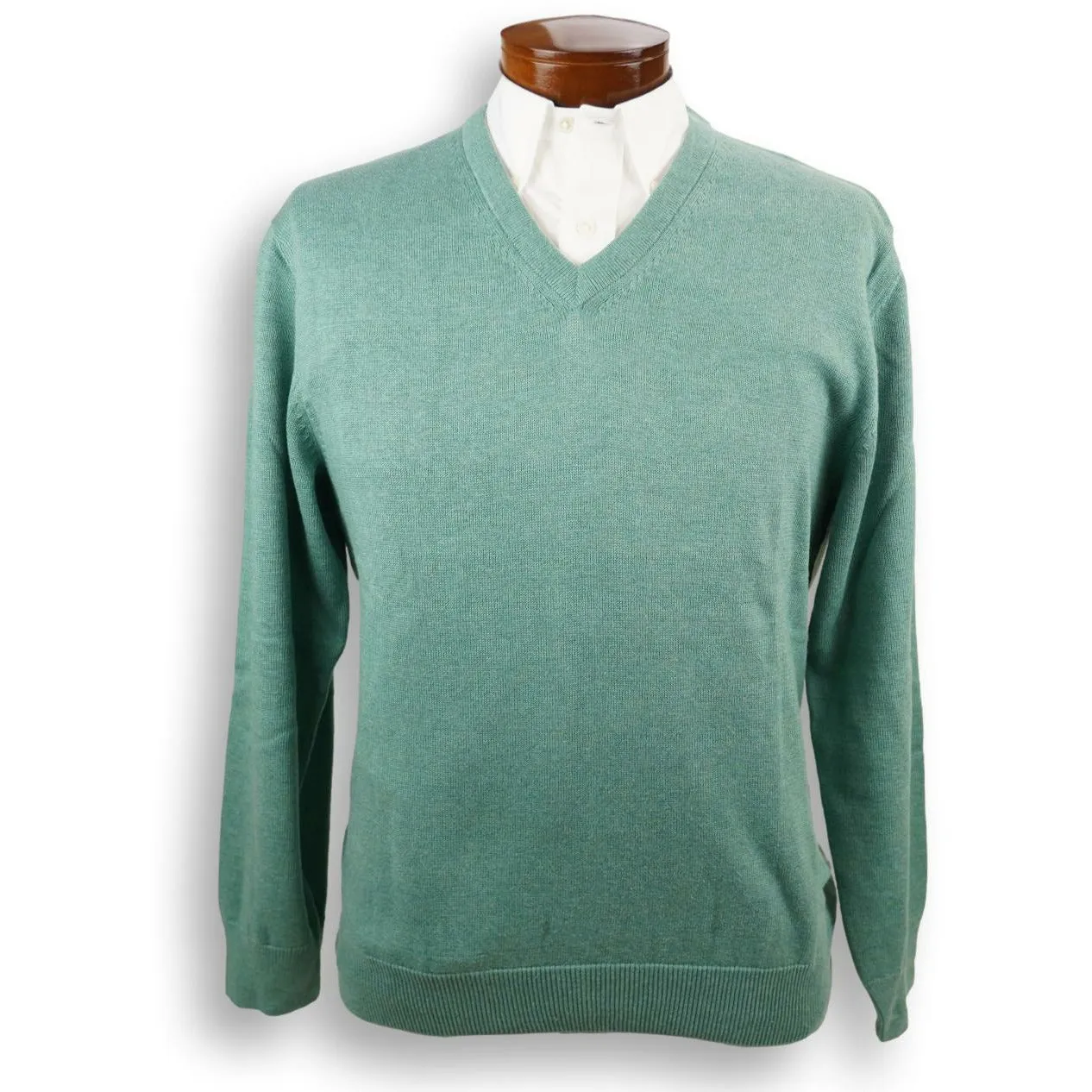 Pima Cotton V-Neck Sweater sold by The Andover Shop product image thumbnail 3