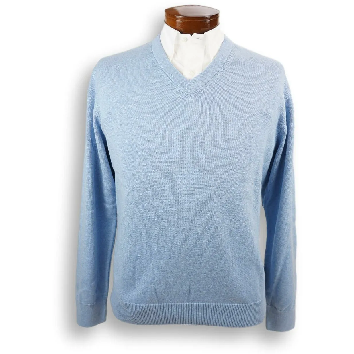 Pima Cotton V-Neck Sweater sold by The Andover Shop