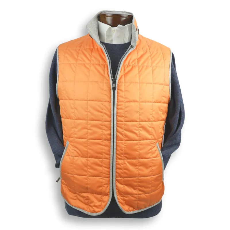 Orange Cream Theo Waterville Quilted Vest sold by The Andover Shop
