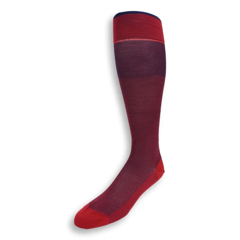 Pima Cotton Microargyle Over the Calf Dress Socks sold by The Andover Shop