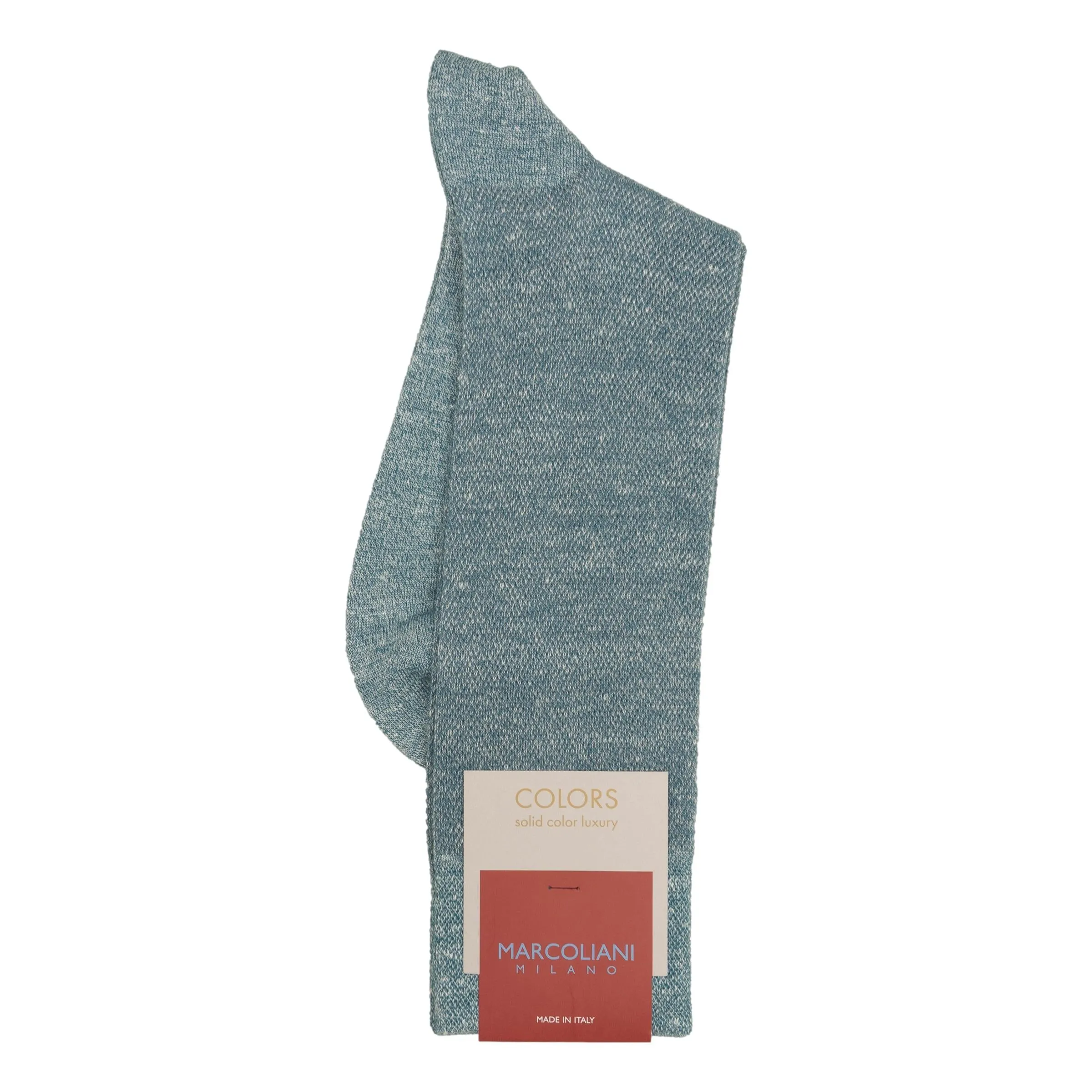 Linen Cotton Blend Piqué Mid-Calf Dress Socks sold by The Andover Shop product image thumbnail 2