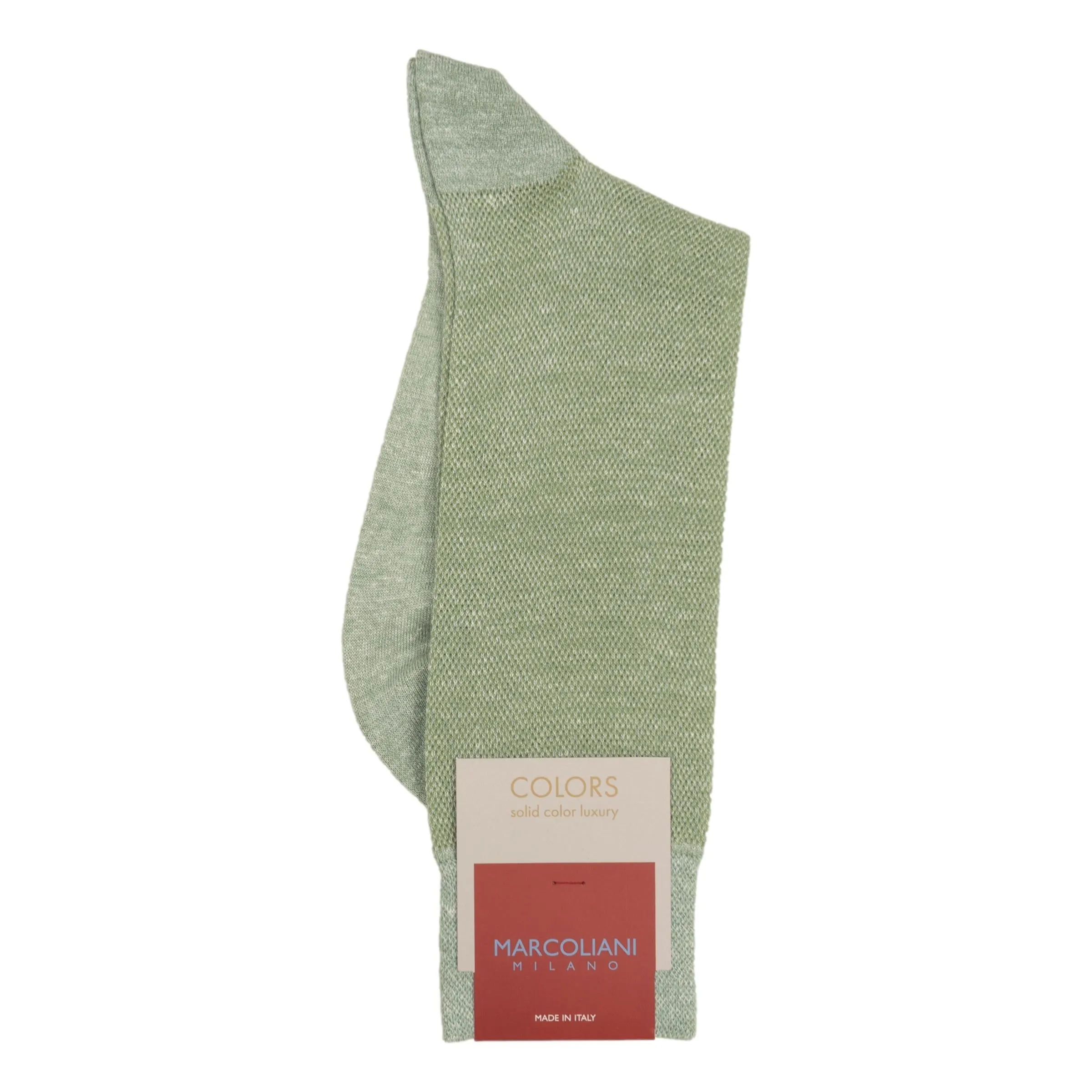 Linen Cotton Blend Piqué Mid-Calf Dress Socks sold by The Andover Shop product image thumbnail 3