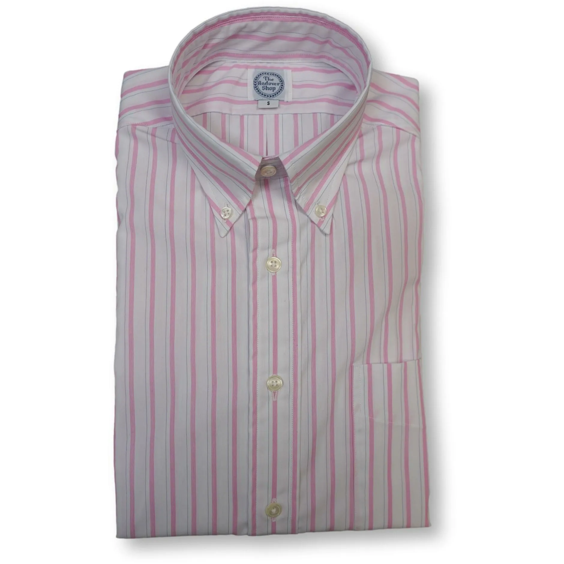 Pink Alternating Stripe Button Down Sport Shirt sold by The Andover Shop