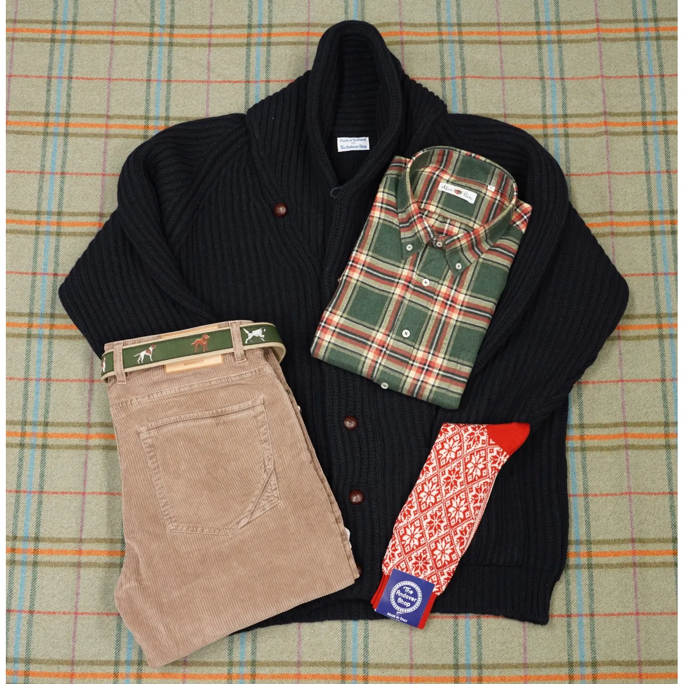 Lambswool Shawl Collar Cardigan Sweater sold by The Andover Shop product image thumbnail 2