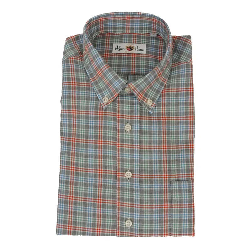 Slate Grey with Multicolor Check Sport Shirt sold by The Andover Shop