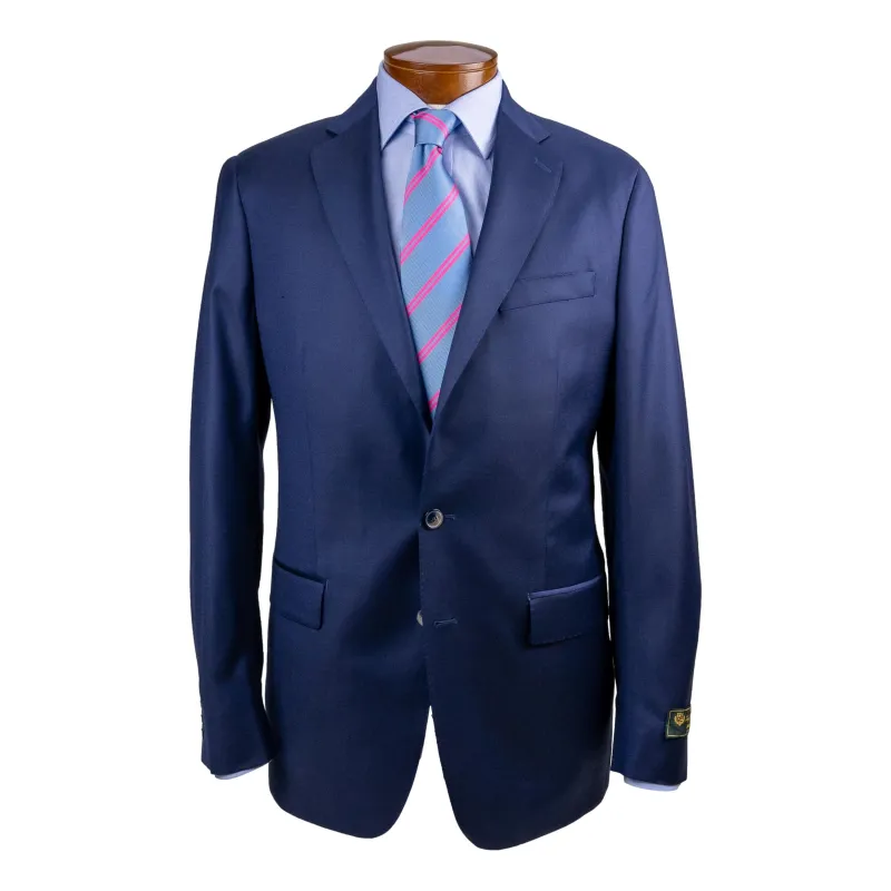 Two Button Side Vent Navy Blazer sold by The Andover Shop