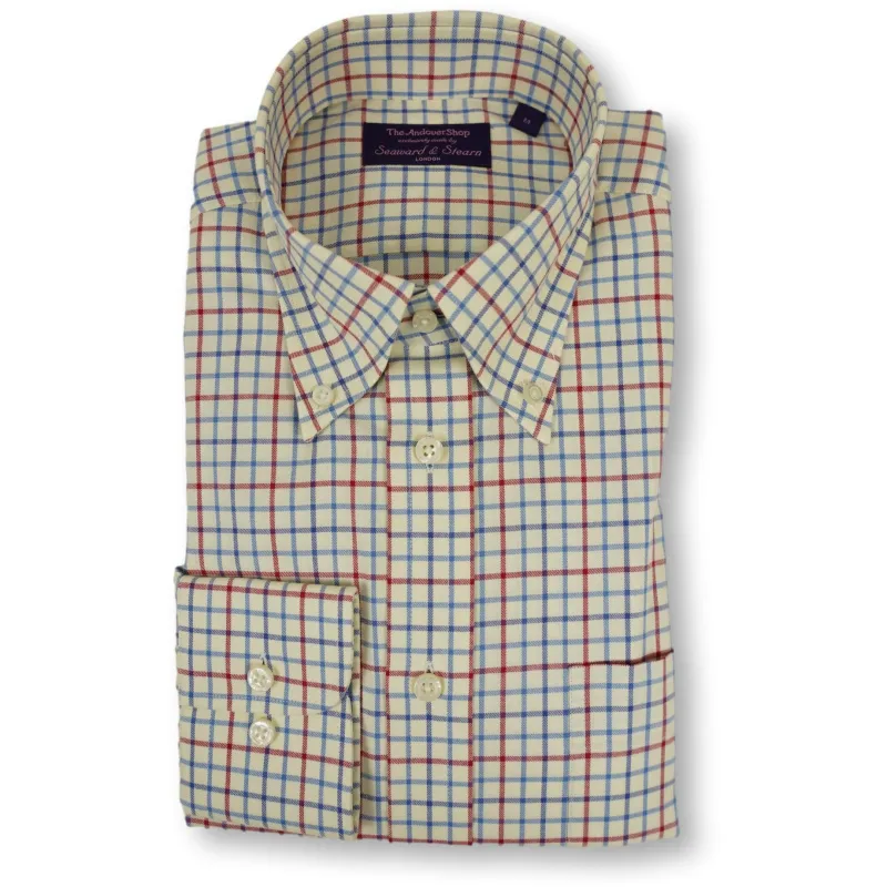 Blue and Red Tattersall Button Down Sport Shirt sold by The Andover Shop