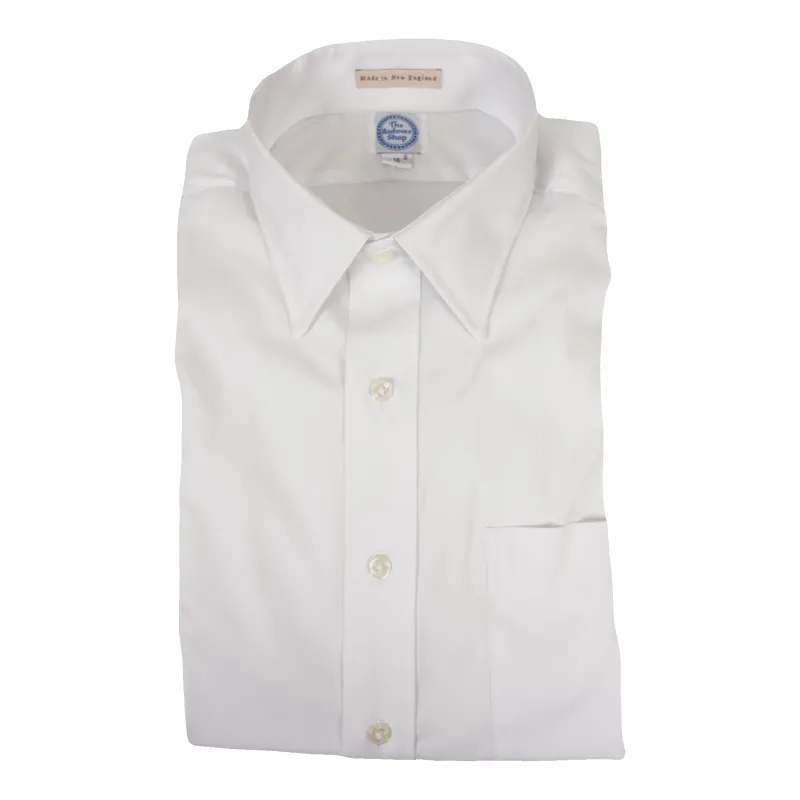 White Broadcloth Spread Collar Trim Fit Dress Shirt sold by The Andover Shop