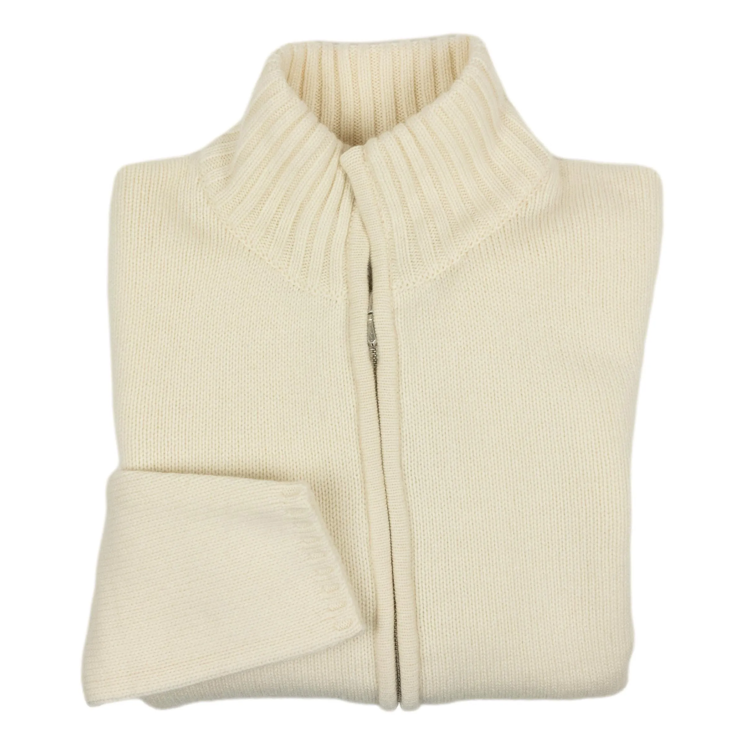 Zola High Neck Zipper Cashmere Sweater sold by The Andover Shop