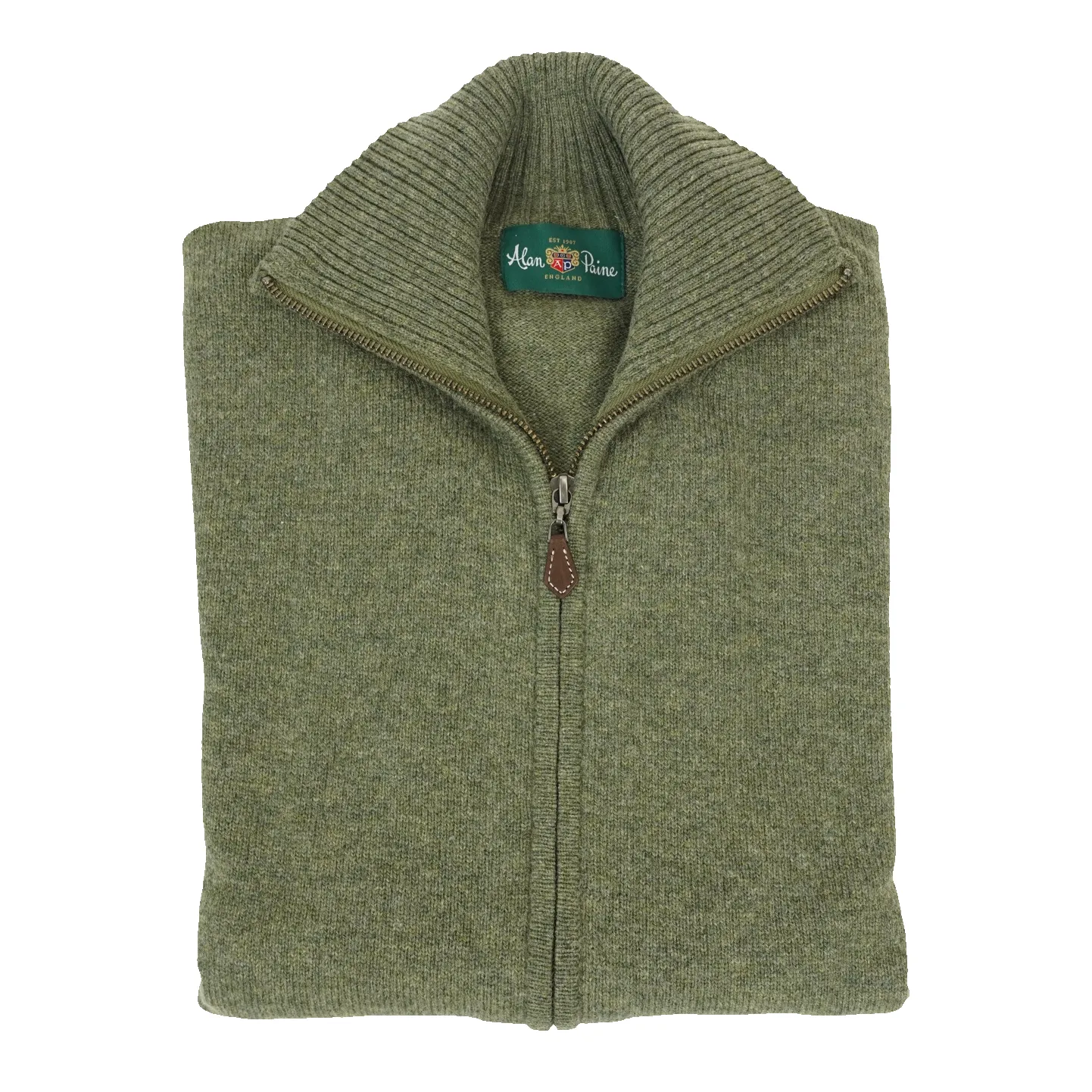 Lambswool Ballater Full Zip Mock Neck Sweater sold by The Andover Shop product image thumbnail 2