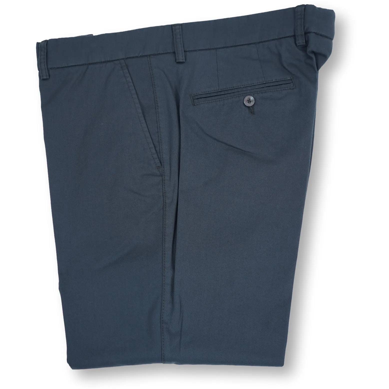 Modern Flat Front True Khaki Pima Twill Trouser sold by The Andover Shop product image thumbnail 2