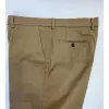 Modern Flat Front True Khaki Pima Twill Trouser sold by The Andover Shop