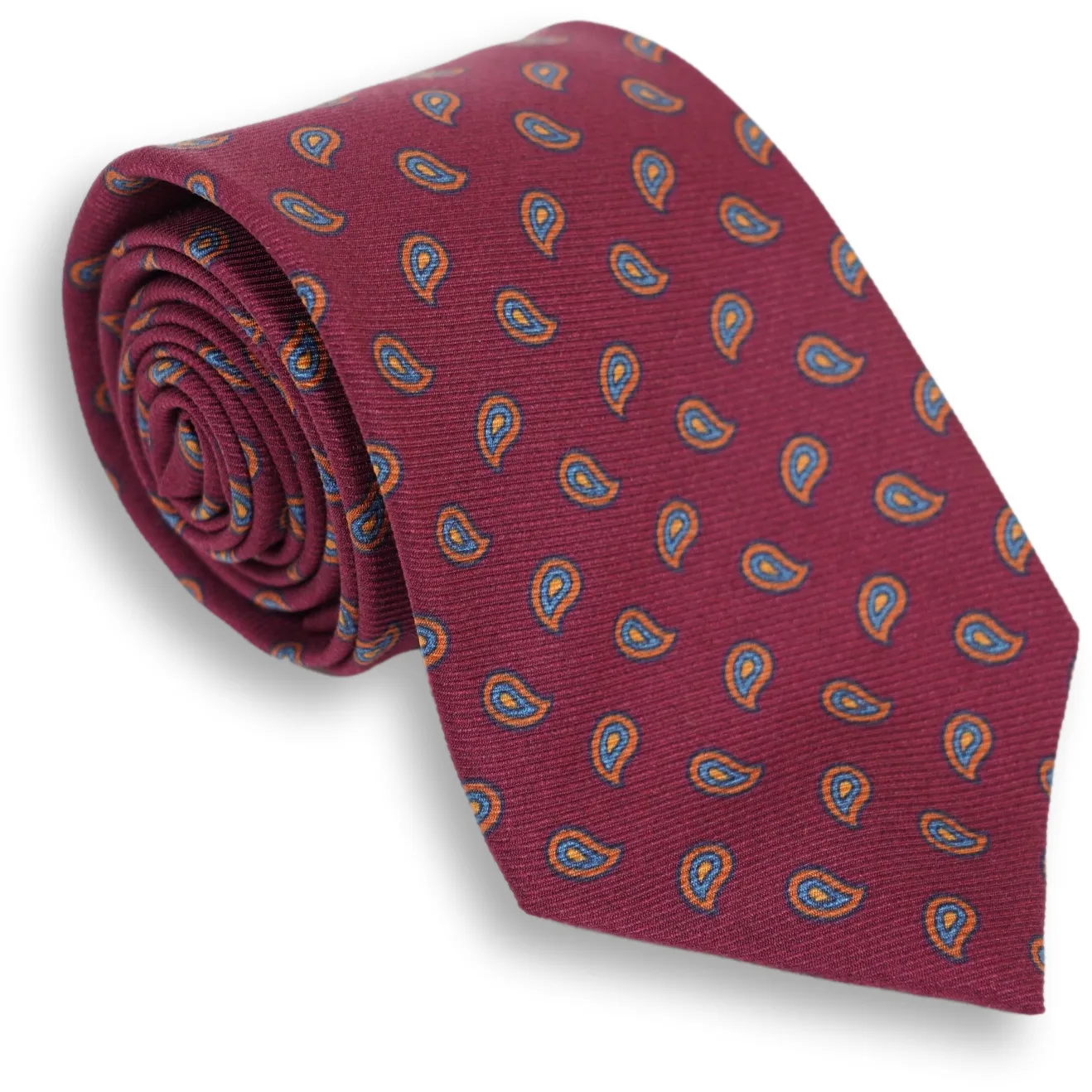Multicolored Mini Paisley Motif Silk Woven Tie sold by The Andover Shop product image thumbnail 3