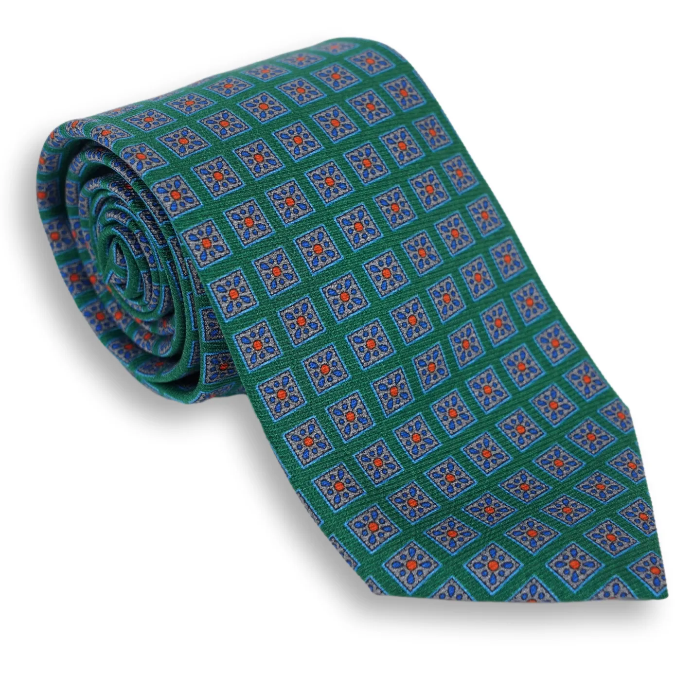Abstract Square Shield Motif Silk Tie sold by The Andover Shop
