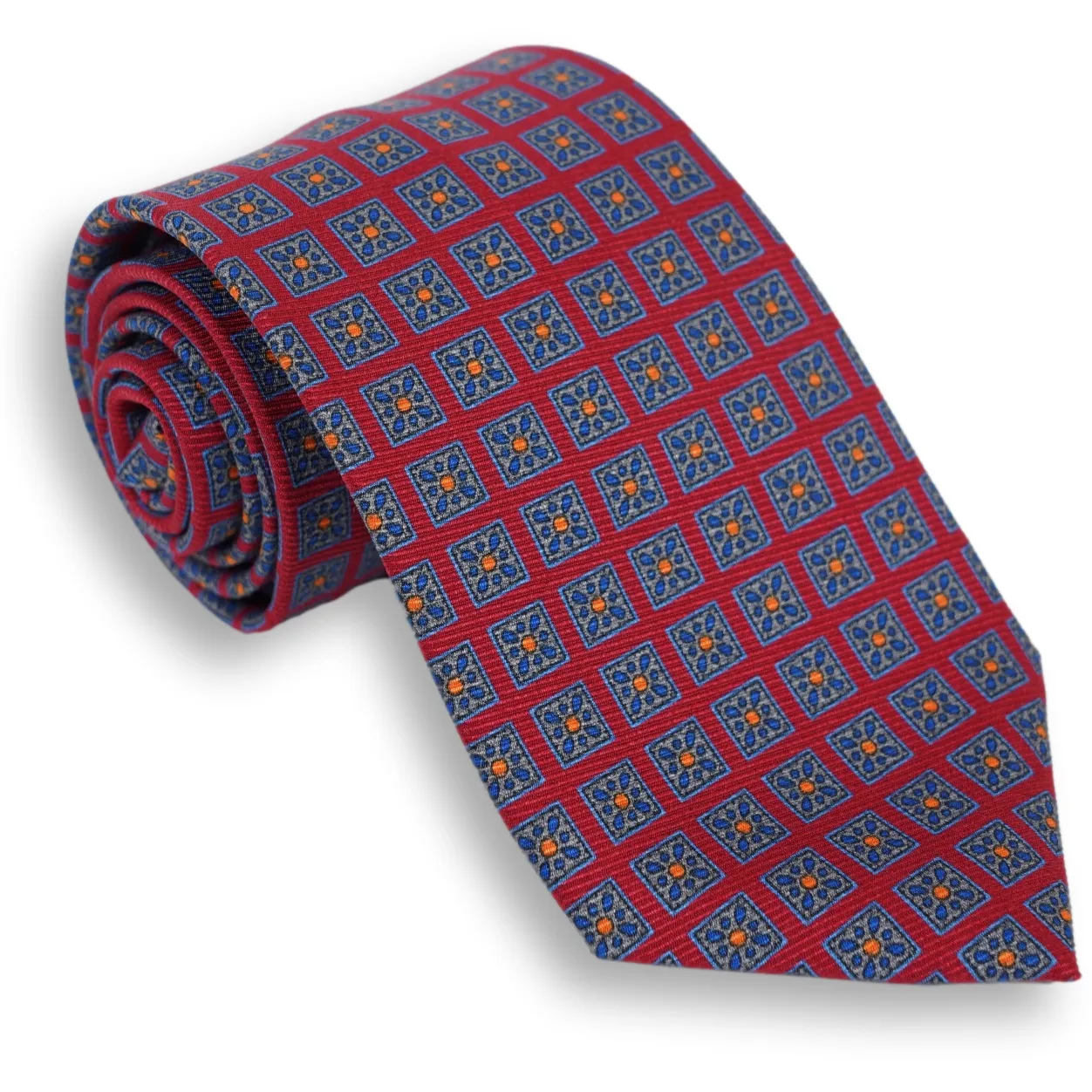 Abstract Square Shield Motif Silk Tie sold by The Andover Shop product image thumbnail 3