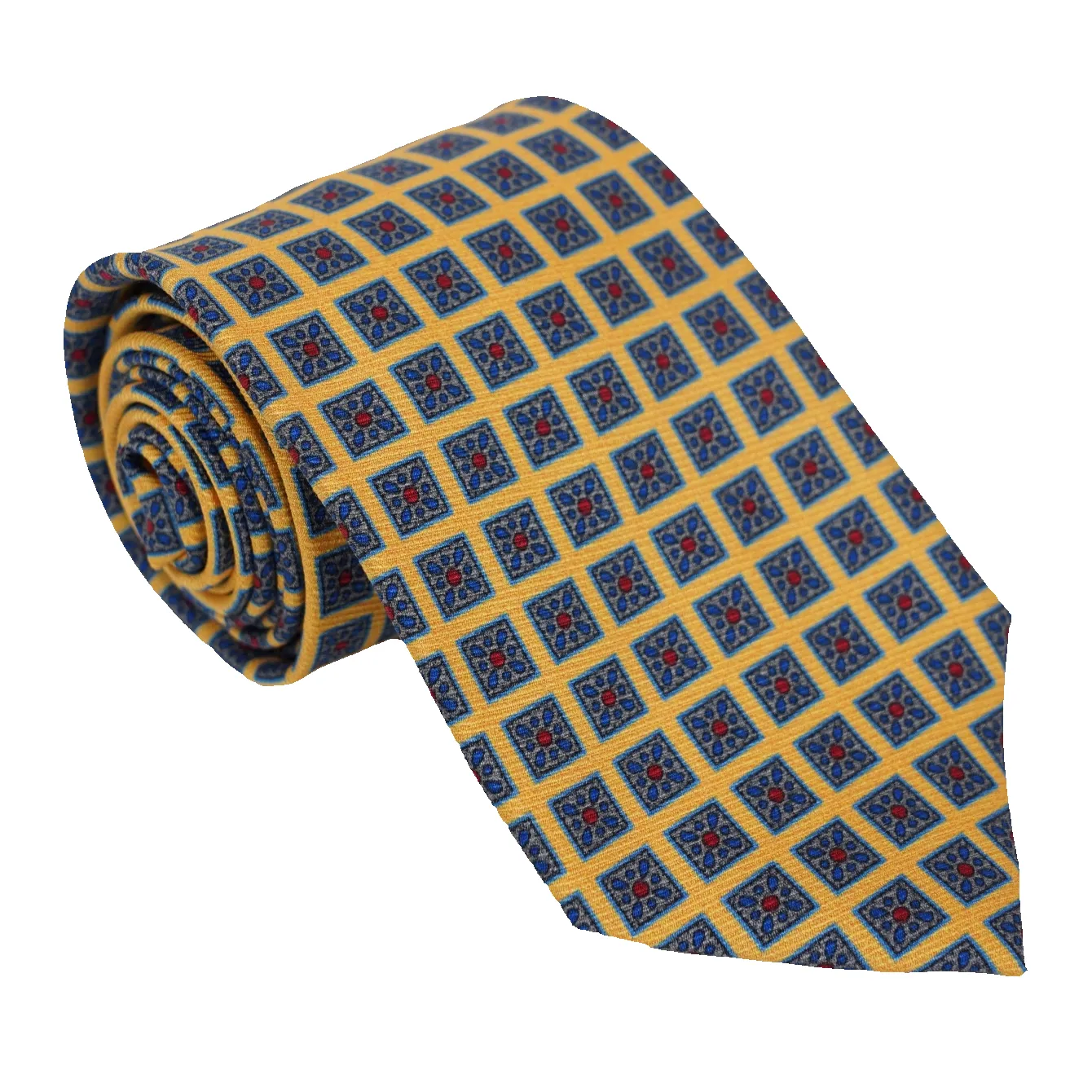 Abstract Square Shield Motif Silk Tie sold by The Andover Shop product image thumbnail 2