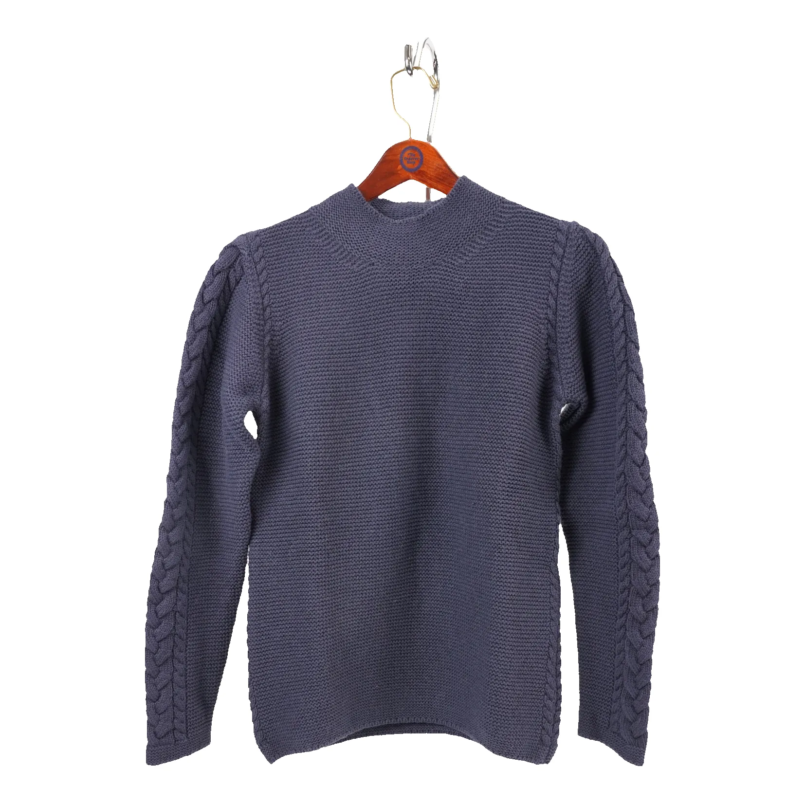 Ladies Knitted Cable Funnel Neck Sweater sold by The Andover Shop product image thumbnail 2