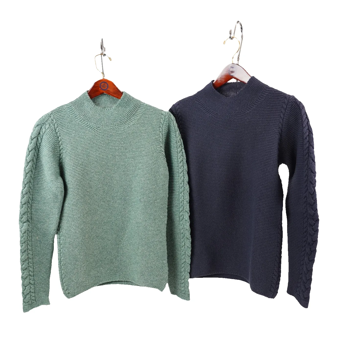 Ladies Knitted Cable Funnel Neck Sweater sold by The Andover Shop