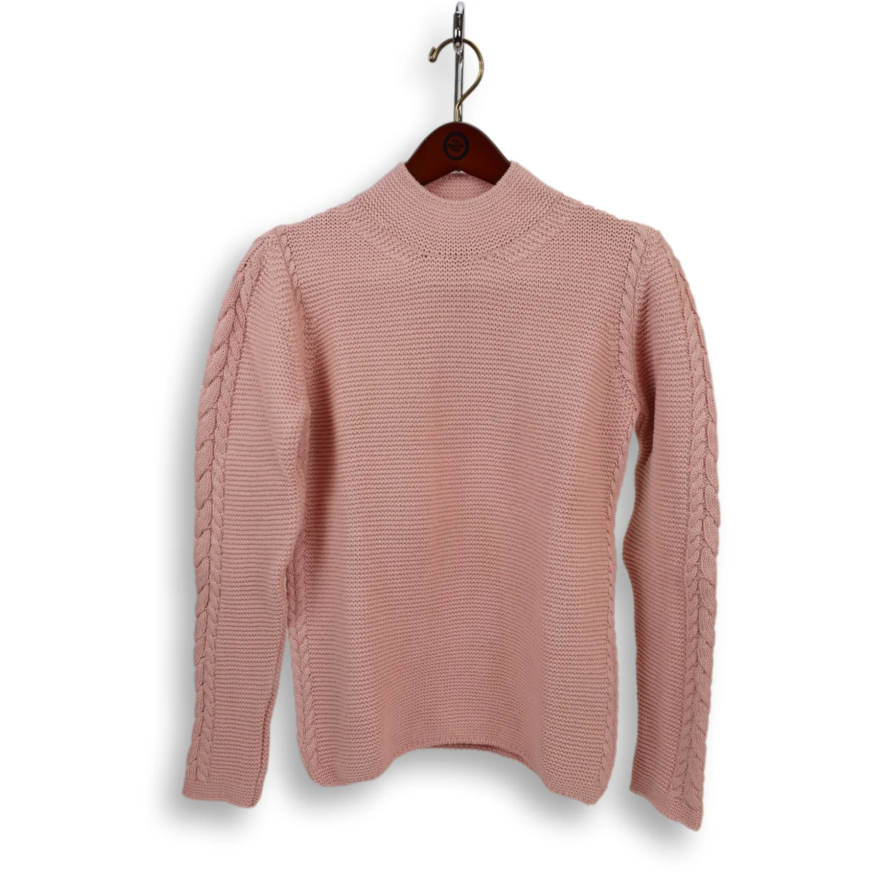 Ladies Knitted Cable Funnel Neck Sweater sold by The Andover Shop product image thumbnail 4