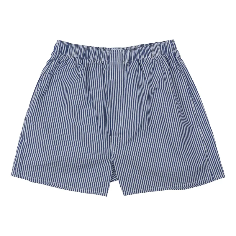 Navy and White Stripe Boxer Shorts sold by The Andover Shop