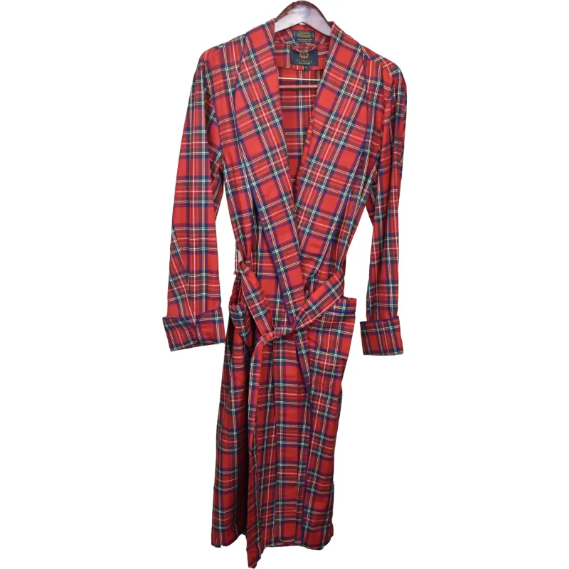 Royal Stewart Plaid Viyella Shawl Collar Robe made by The Andover Shop