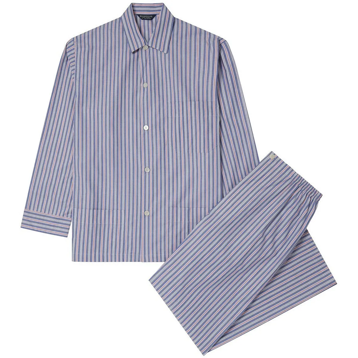 Classic Blue and Red Stripe Pyjamas sold by The Andover Shop product image thumbnail 2