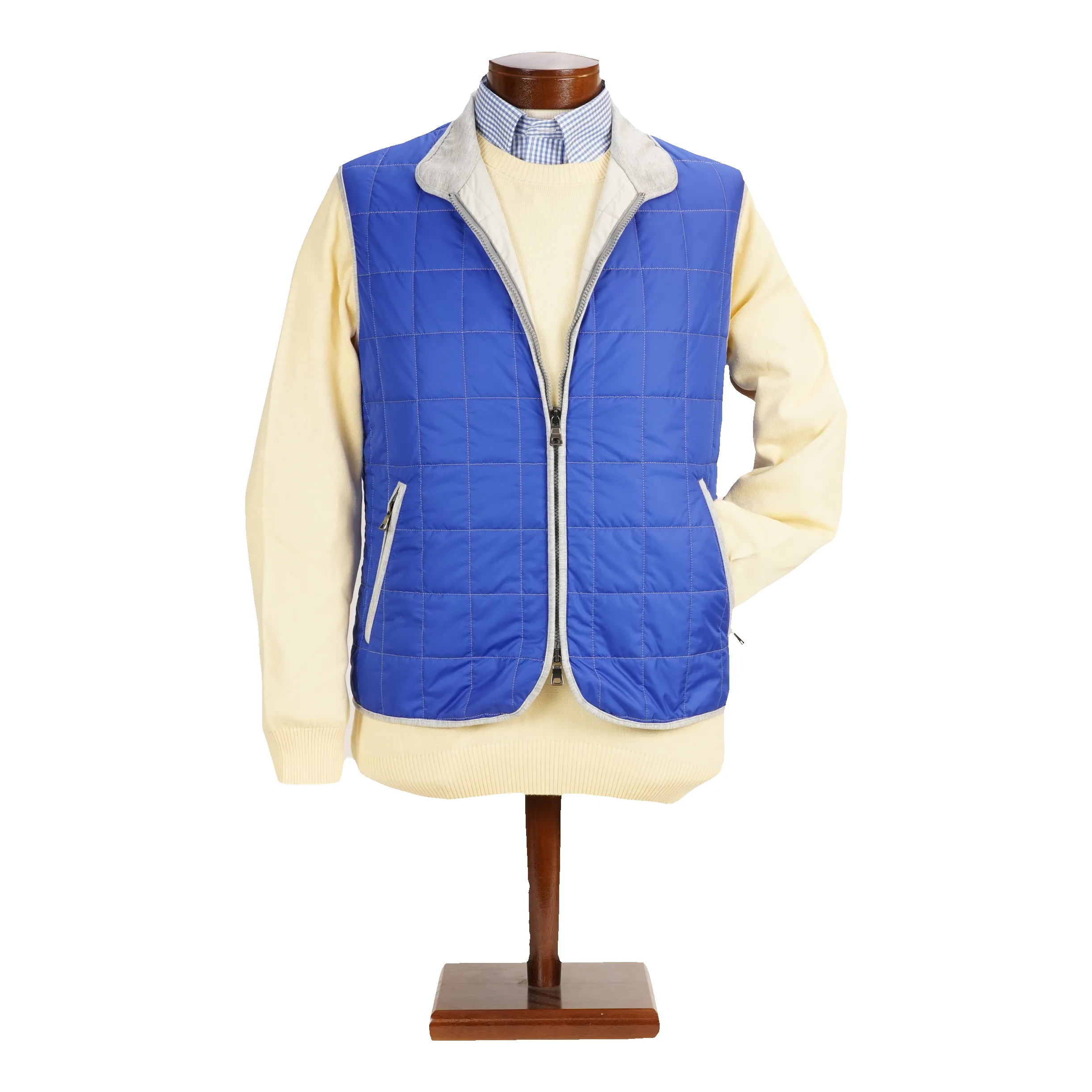 Cobalt Blue Theo Waterville Quilted Vest sold by The Andover Shop
