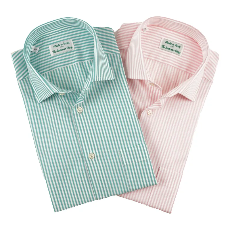 Spread Collar Banker Stripe Sport Shirt sold by The Andover Shop