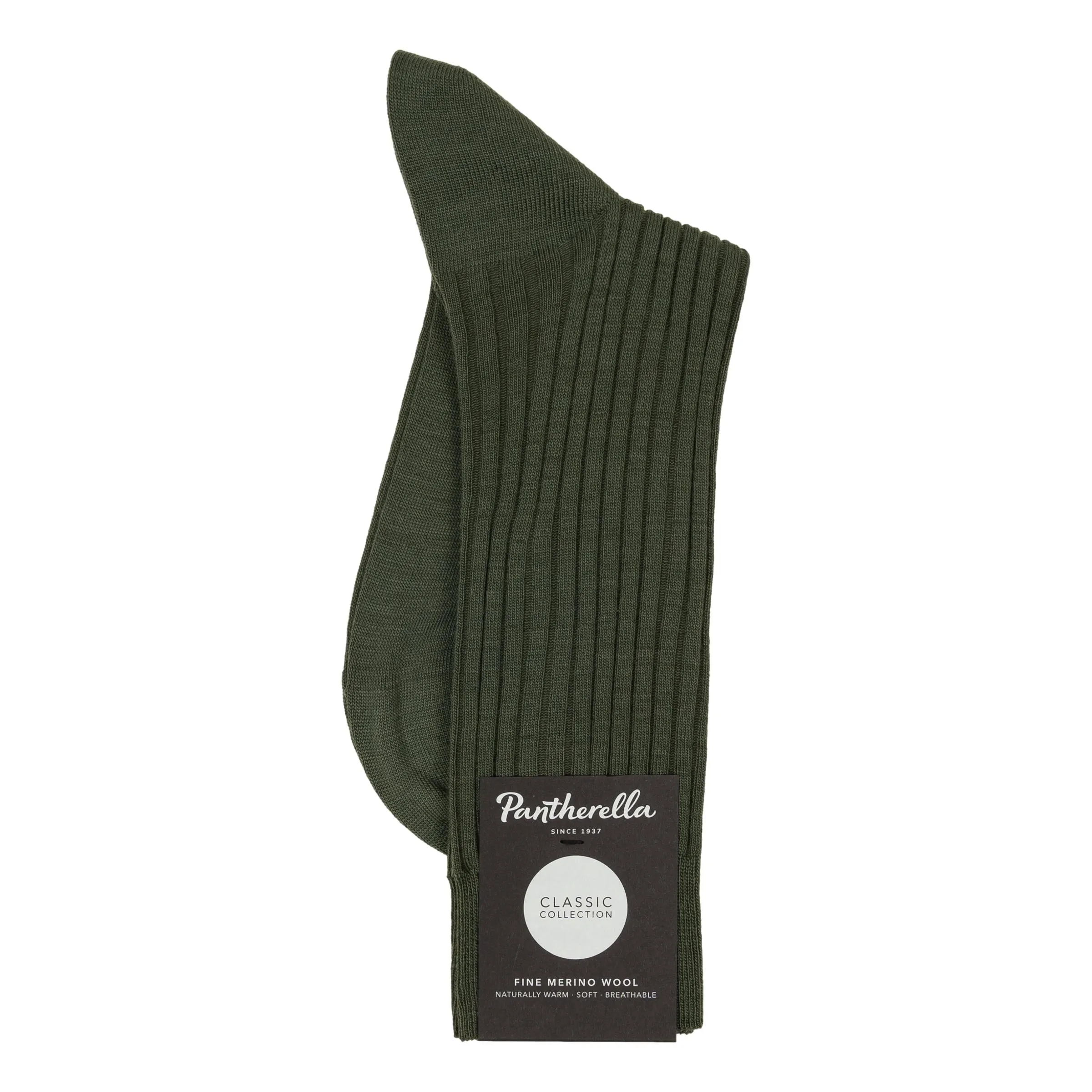 Laburnum 5x3 Rib Merino Wool Mid-calf Dress Socks sold by The Andover Shop