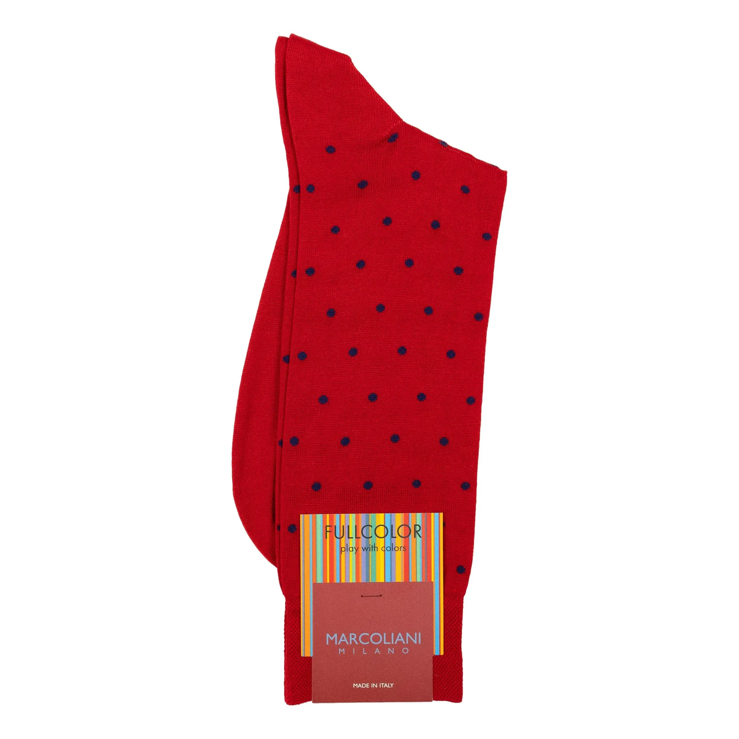 Pima Cotton Polka Dot Mid-Calf Dress Socks sold by The Andover Shop