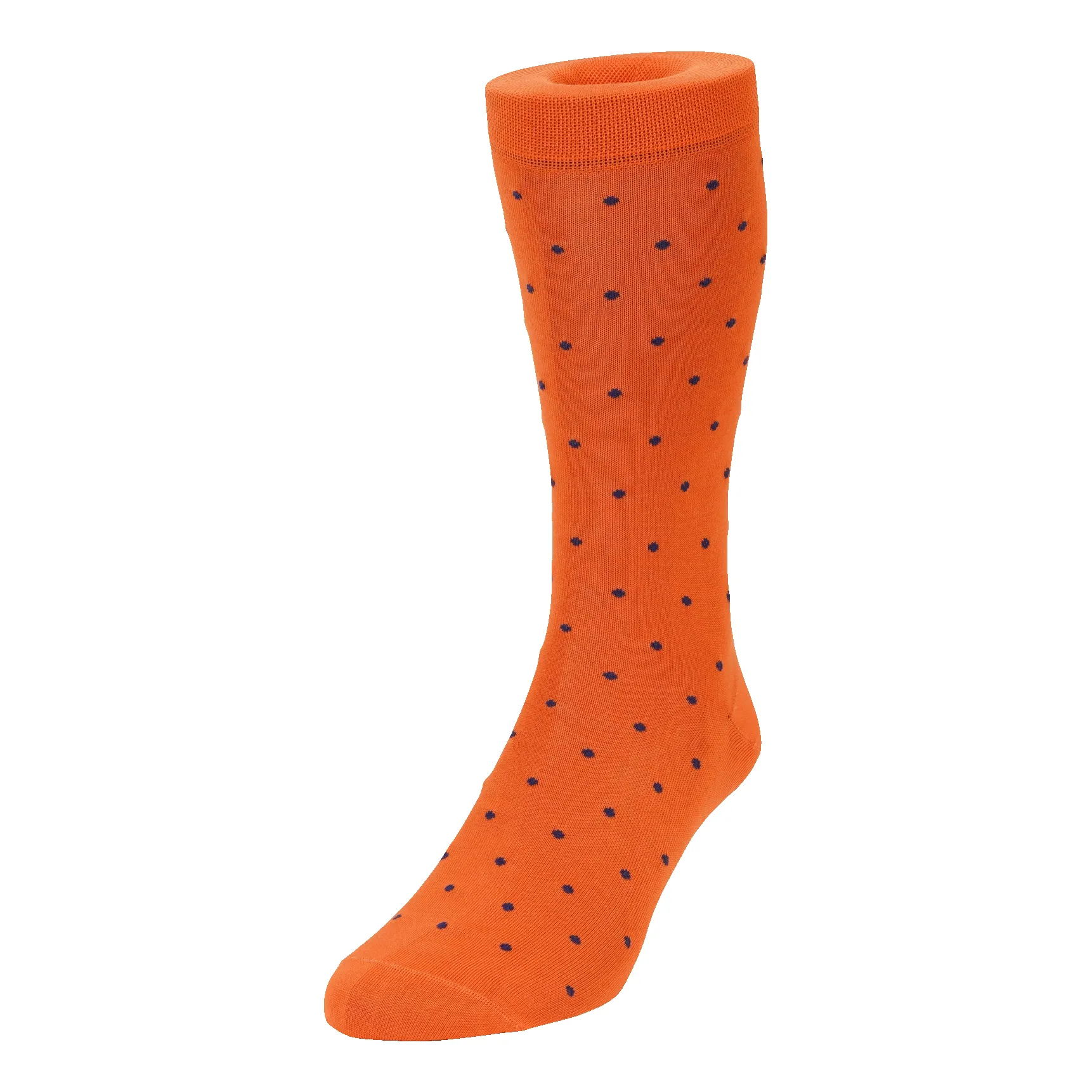 Pima Cotton Polka Dot Mid-Calf Dress Socks sold by The Andover Shop product image thumbnail 5