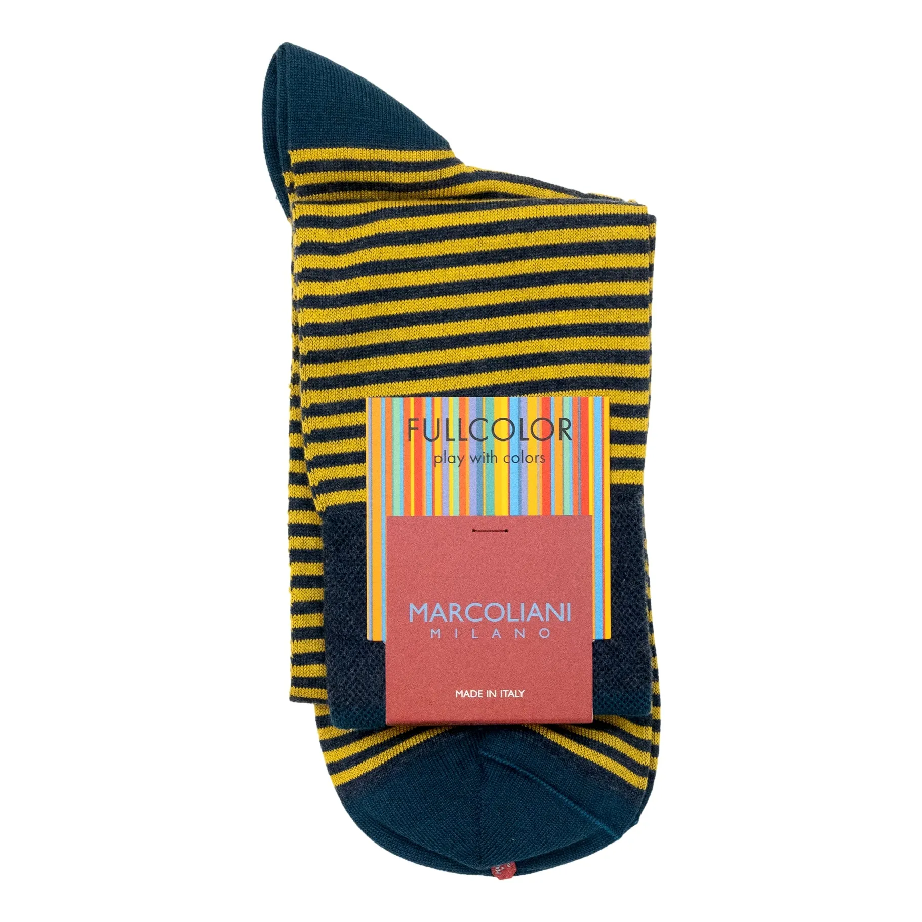 Pima Cotton Palio Stripe Over the Calf Dress Socks sold by The Andover Shop product image thumbnail 5