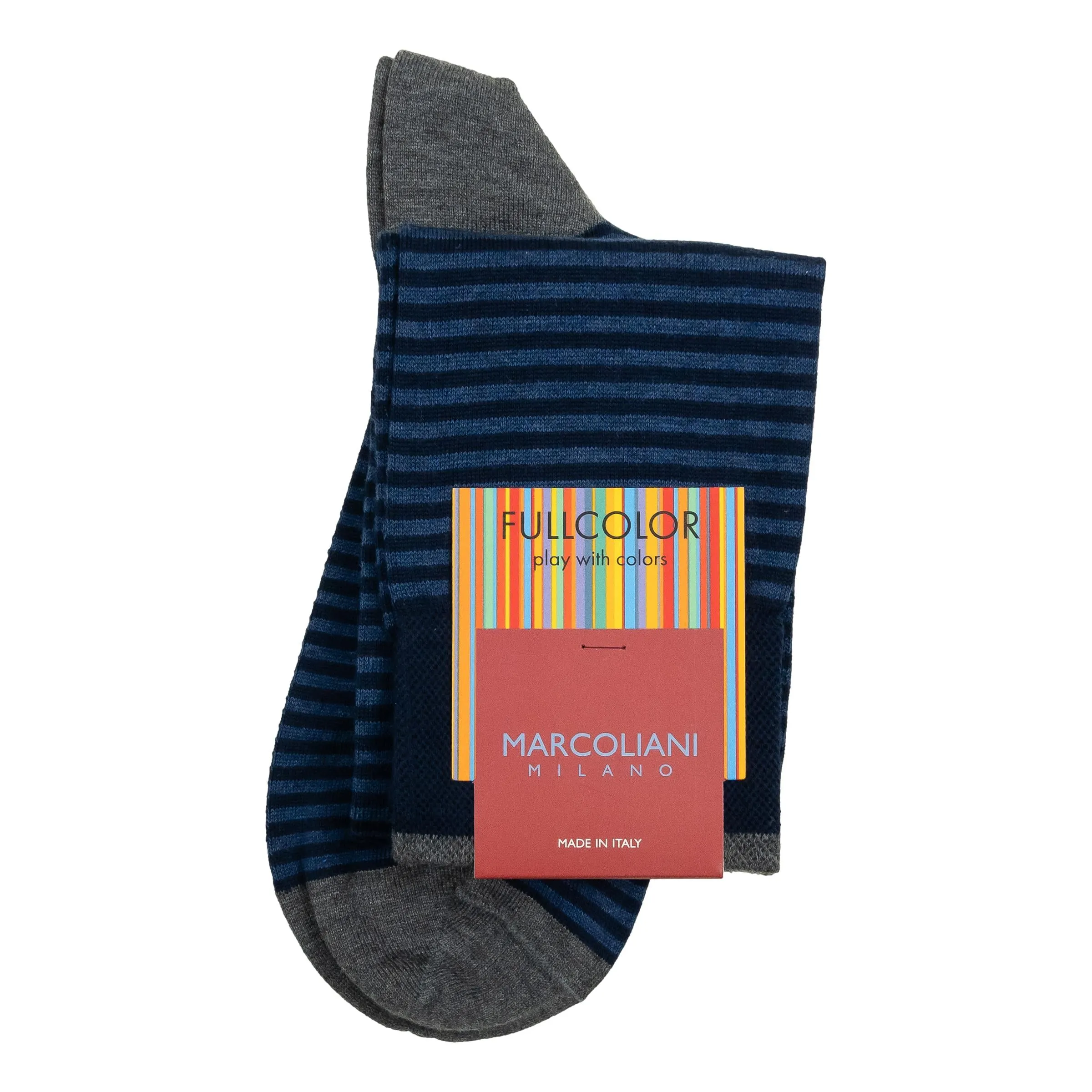 Pima Cotton Palio Stripe Over the Calf Dress Socks sold by The Andover Shop product image thumbnail 2