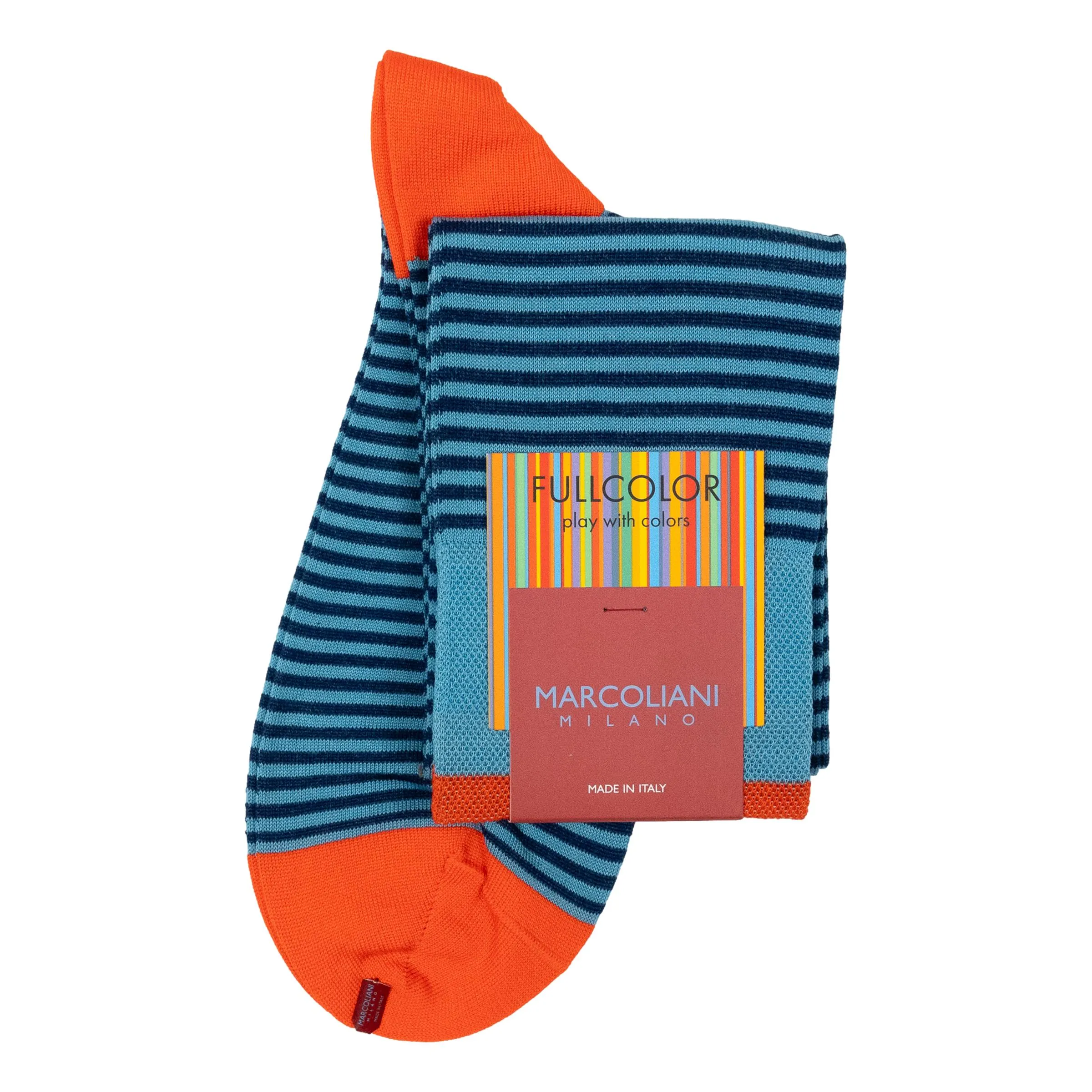 Pima Cotton Palio Stripe Over the Calf Dress Socks sold by The Andover Shop product image thumbnail 3