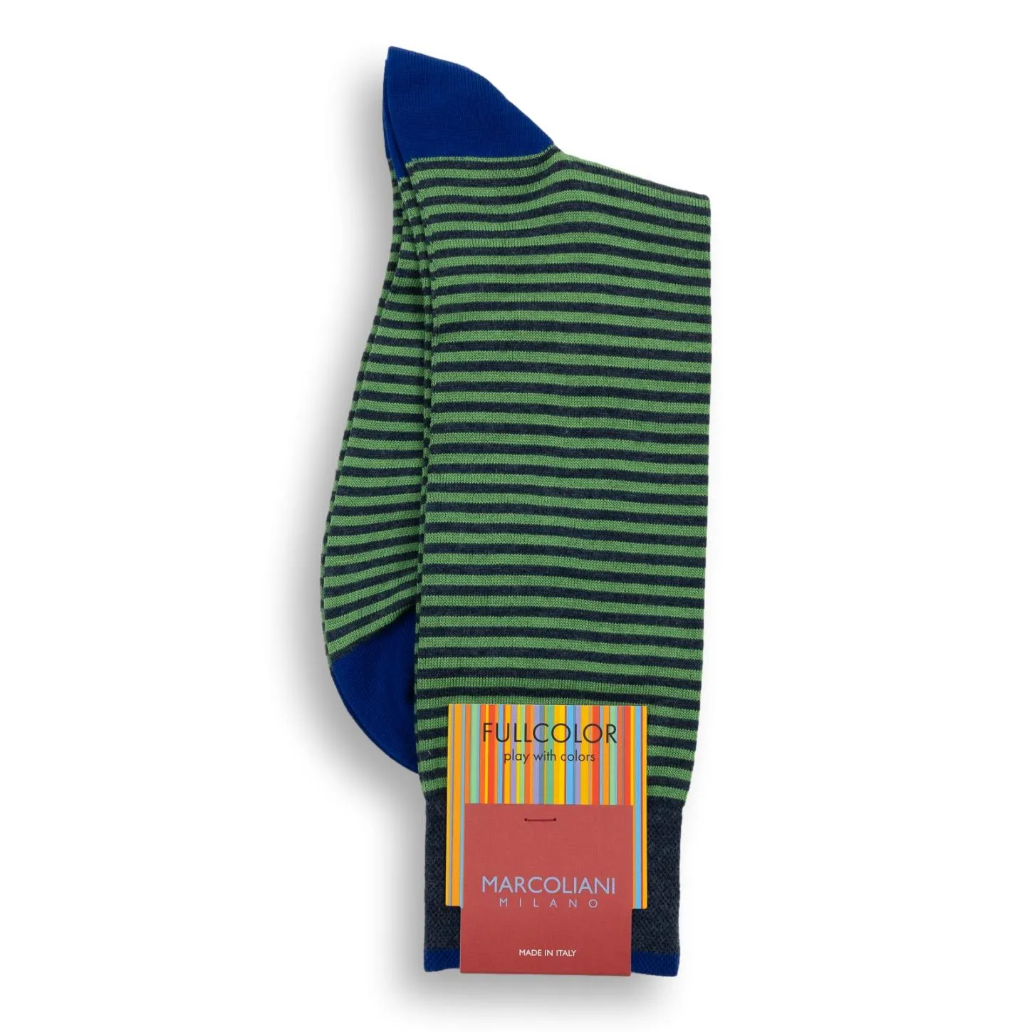 Pima Cotton Palio Stripe Mid-Calf Dress Socks sold by The Andover Shop product image thumbnail 5