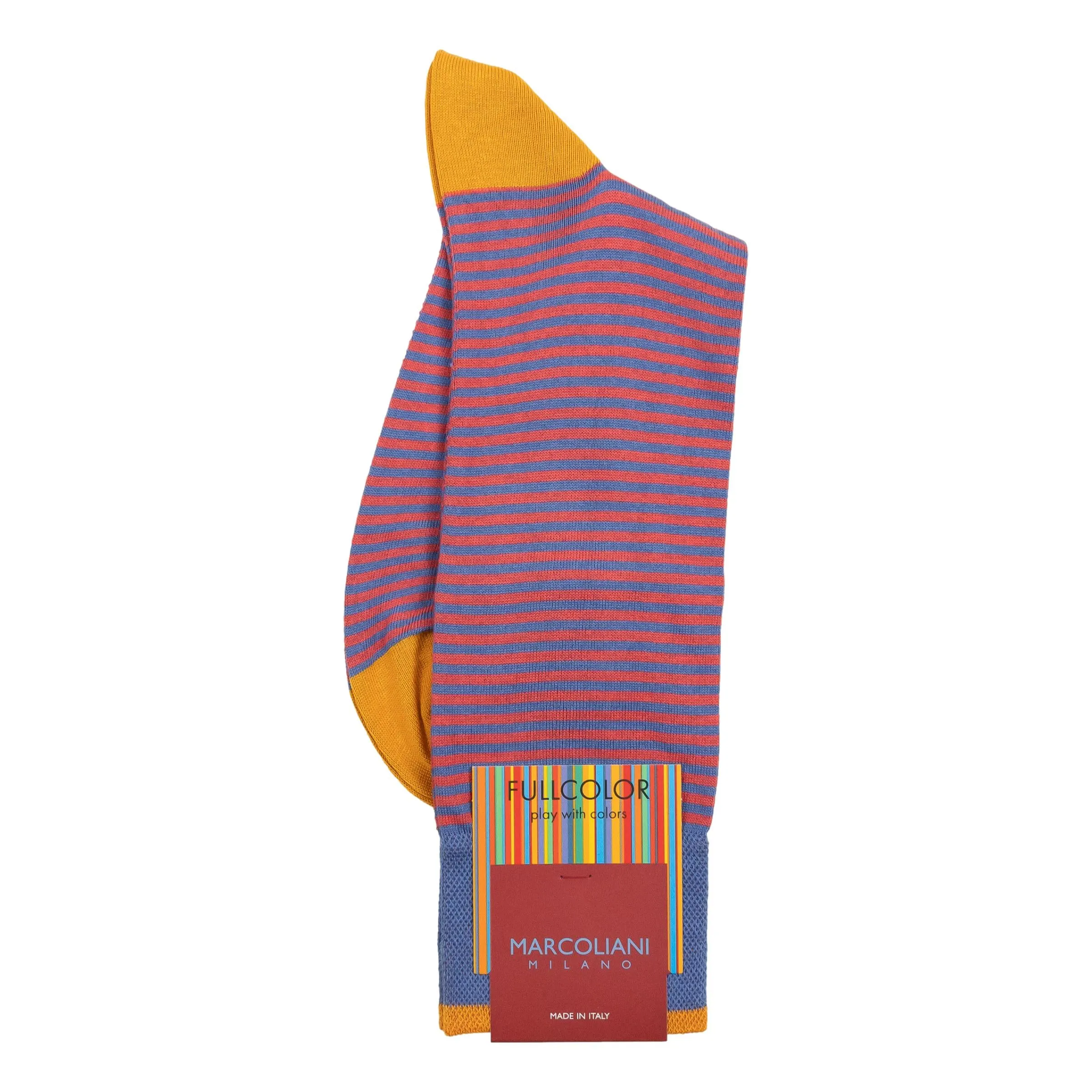 Pima Cotton Palio Stripe Mid-Calf Dress Socks sold by The Andover Shop product image thumbnail 2