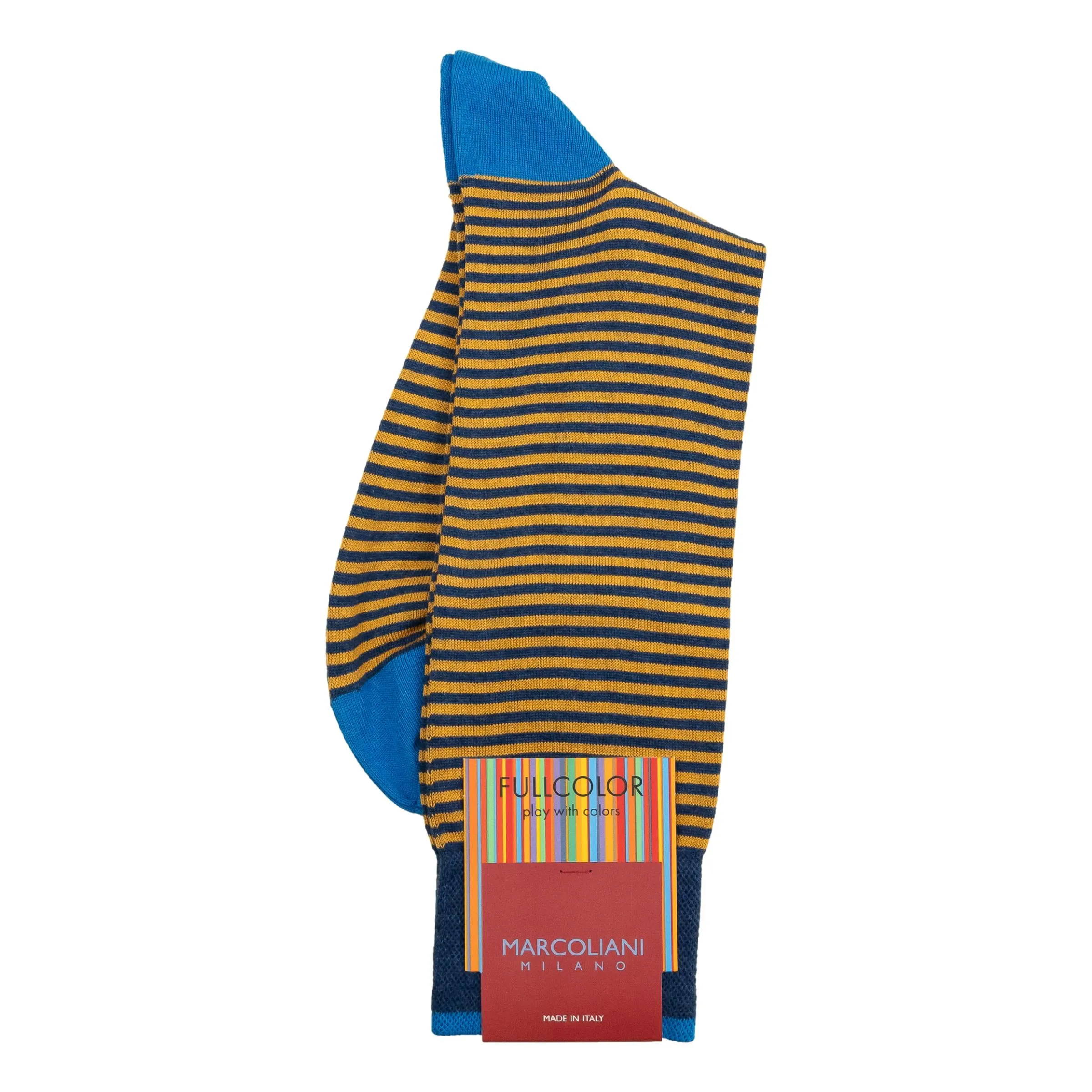 Pima Cotton Palio Stripe Mid-Calf Dress Socks sold by The Andover Shop