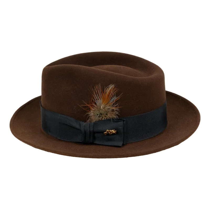 C-Crown Fur Felt Fedora with Welted Edge sold by The Andover Shop