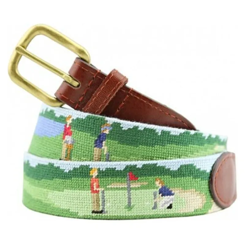 Back Nine Golf Needlepoint Belt sold by The Andover Shop