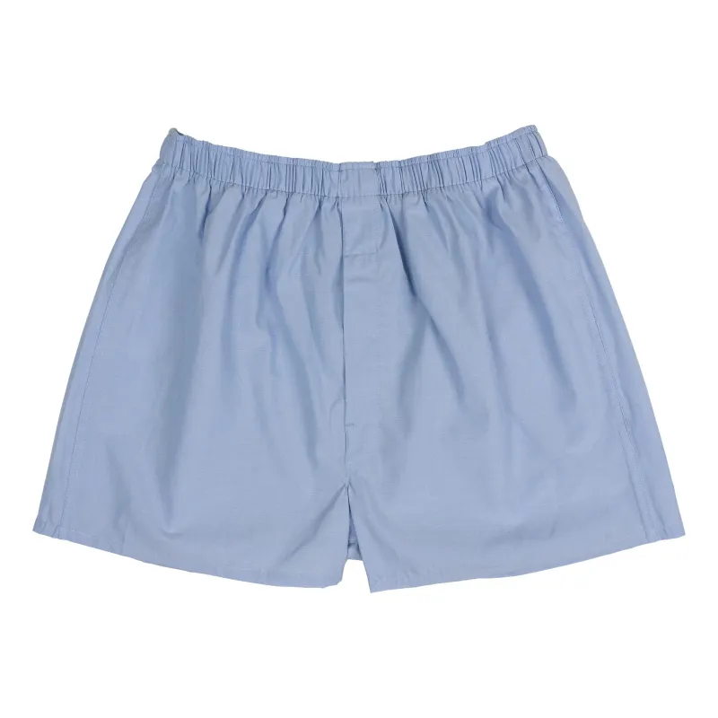 Blue End-on-end Boxer Shorts sold by The Andover Shop